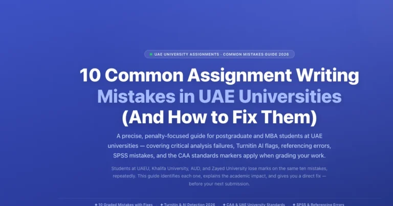 10 Common Assignment Writing Mistakes in UAE Universities (2026) featured image