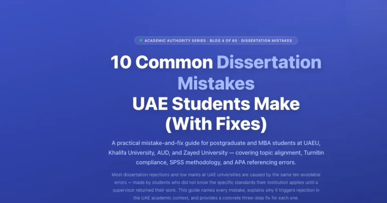 10 Common Dissertation Mistakes UAE Students Make (With Fixes) featured image