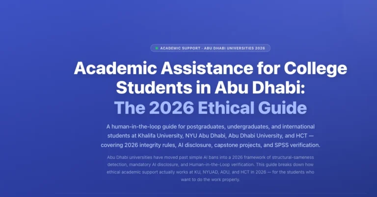 Academic Assistance for College Students in Abu Dhabi: The 2026 Ethical Guide featured image