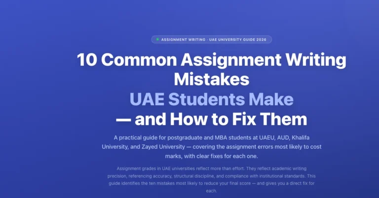10 Common Assignment Writing Mistakes in UAE Universities featured image