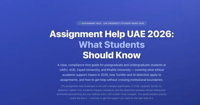 Assignment Help UAE 2026: What University Students Should Know featured image