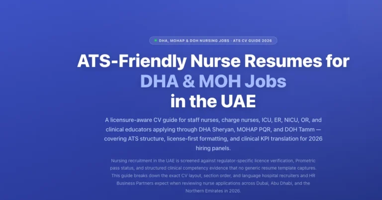 ATS-Friendly Nurse Resumes for DHA and MOH Jobs in the UAE featured image