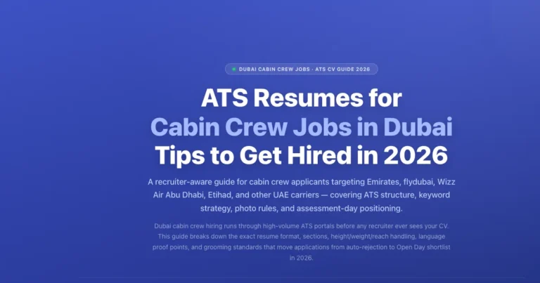ATS Resume for Cabin Crew Jobs in Dubai 2026 | Labeeb.ae featured image