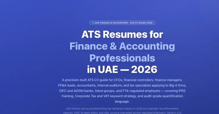 ATS Resume for Finance & Accounting Jobs in UAE 2026 featured image