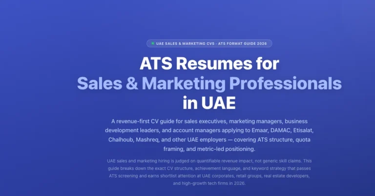 ATS Resumes for Sales & Marketing Jobs in UAE 2026 | Labeeb featured image
