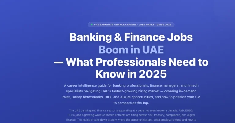 Banking & Finance Jobs Boom UAE 2026 — Labeeb.ae featured image