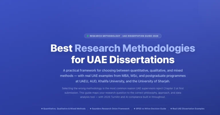 Best Research Methodologies for UAE Dissertations (2026 Guide) featured image