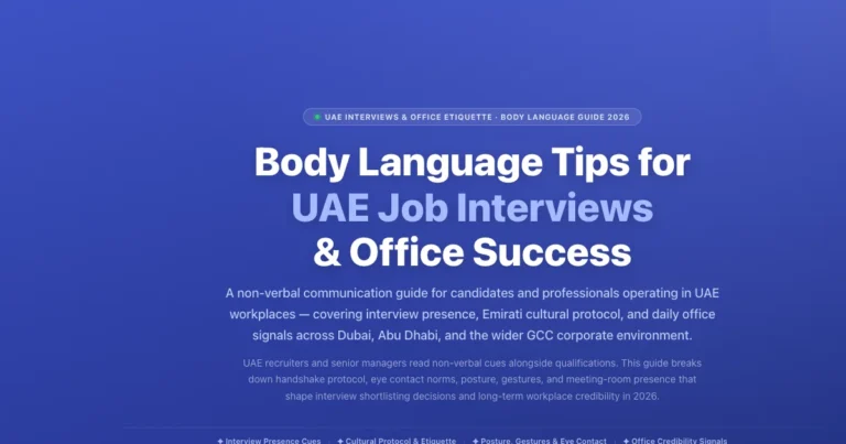 Body Language Tips for UAE Job Interviews 2026 | Labeeb featured image