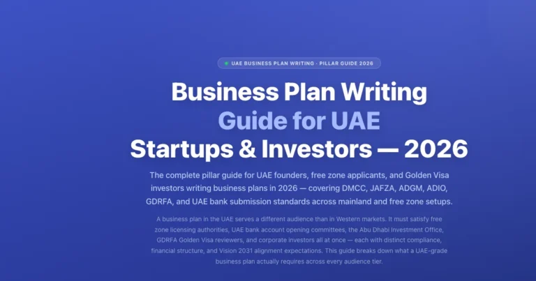 Business Plan Writing Guide for UAE Startups and Investors — 2026 featured image