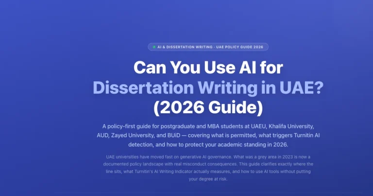 Can You Use AI for Dissertation Writing in UAE? (2026) featured image