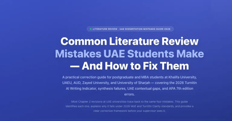 Common Literature Review Mistakes UAE Students Make featured image