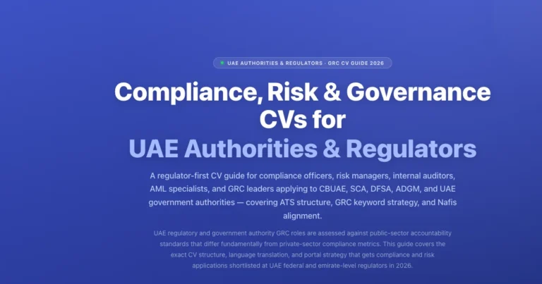 Compliance, Risk & Governance CVs for UAE Authorities | labeeb.ae featured image