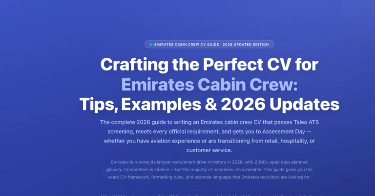 Crafting the Perfect CV for Emirates Cabin Crew: Tips, Examples & 2026 Updates featured image