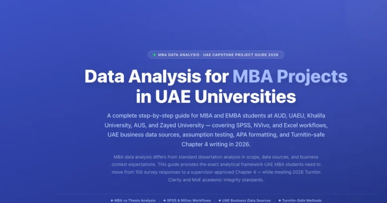 Data Analysis for MBA Projects in UAE 2026 | SPSS & Turnitin featured image