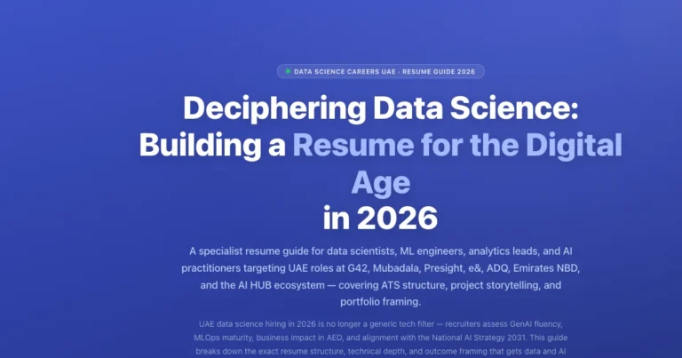 Data Science Resume UAE 2026: Build for the Digital Age | Labeeb featured image