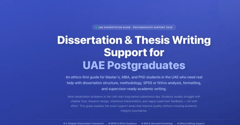 Dissertation and Thesis Writing Support for UAE Postgraduates featured image