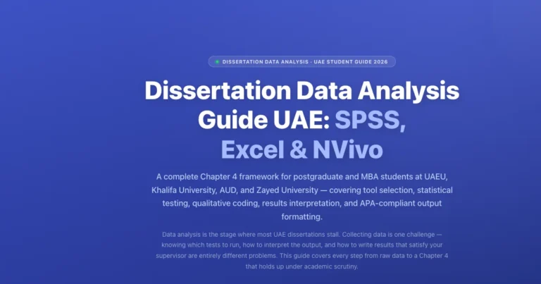 Dissertation Data Analysis Guide UAE: SPSS, Excel & NVivo (2026) featured image