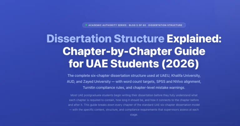 Dissertation Structure Explained: Chapter-by-Chapter Guide for UAE Students (2026) featured image