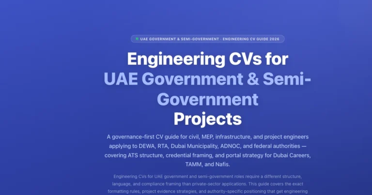 Engineering CVs for UAE Government & Semi-Government Projects | labeeb.ae featured image