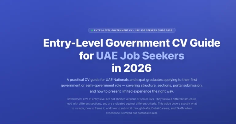 Entry-Level Government CV Guide for UAE Job Seekers featured image