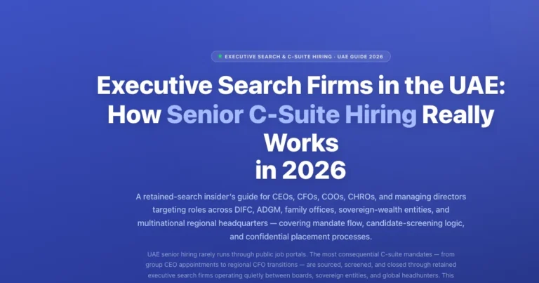 Executive Search Firms in UAE: C-Suite Hiring 2026 | Labeeb.ae featured image