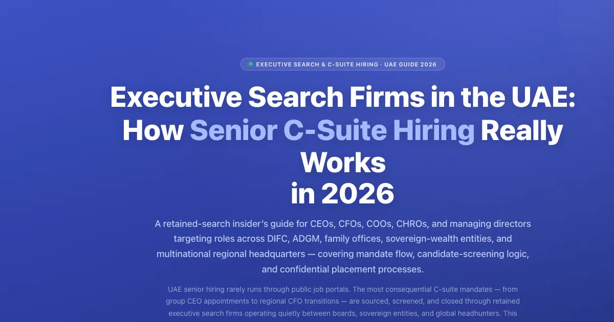 Executive Search Firms in UAE: C-Suite Hiring | Labeeb