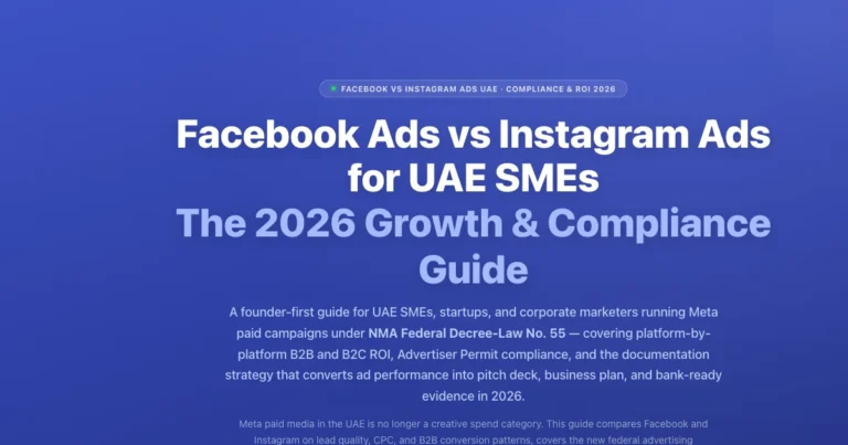 Facebook Ads vs Instagram Ads for UAE SMEs: The 2026 Growth & Compliance Guide featured image