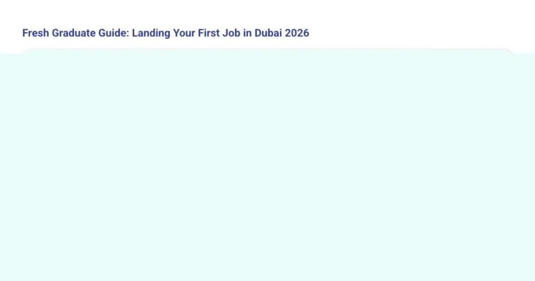 Fresh Graduate Guide: Landing Your First Job in Dubai 2026 featured image