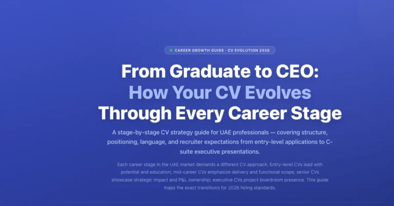 Fresh Graduate to CEO: UAE CV by Career Stage 2026 featured image