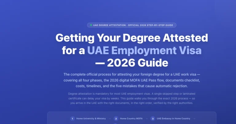 Getting Your Degree Attested for a UAE Employment Visa (2026 Step-by-Step Guide) featured image