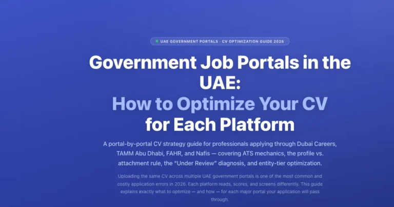 Government Job Portals in the UAE: How to Optimize Your CV for Each Platform featured image