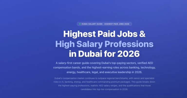Highest Paid Jobs in Dubai 2026 | Top Salary Guide UAE featured image