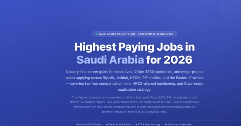 Highest Paying Jobs in Saudi Arabia for 2026: Salary Trends, Top Roles, and Career Paths featured image