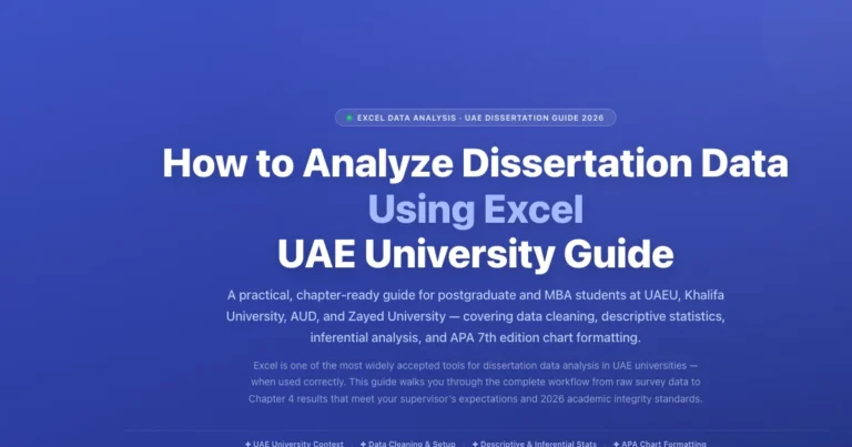 How to Analyze Dissertation Data Using Excel — UAE Guide 2026 featured image
