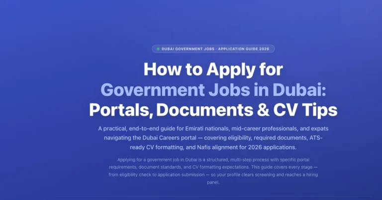 How to Apply for Government Jobs in Dubai: Port featured image