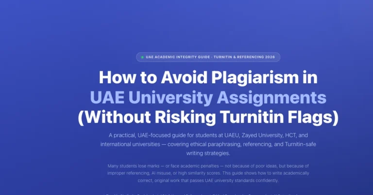 How to Avoid Plagiarism in UAE University Assignments featured image