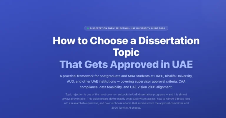 How to Choose a Dissertation Topic That Gets Approved in UAE featured image
