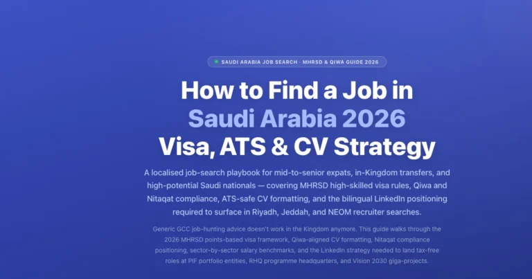 How to Find a Job in Saudi Arabia 2026: The Complete Visa, ATS & CV Strategy Guide featured image