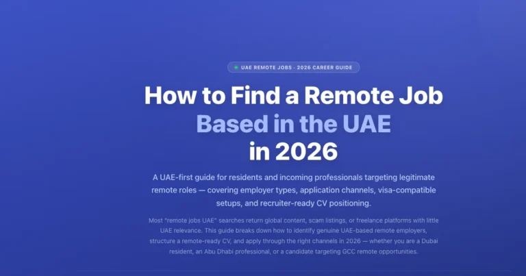 How to Find a Remote Job Based in the United Arab Emirates (2026 Guide) featured image