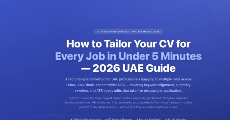 How to Tailor Your CV for Every UAE Job in 5 Minutes | 2026 featured image
