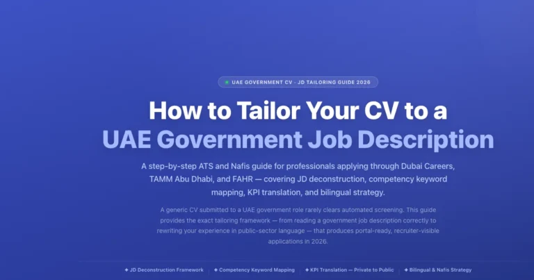 How to Tailor Your CV to a UAE Government Job Description featured image