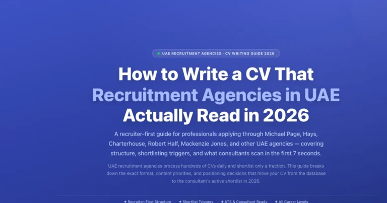 CV for UAE Recruitment Agencies 2026 Guide featured image