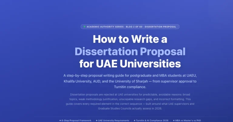 How to Write a Dissertation Proposal for UAE Universities (Step-by-Step) featured image
