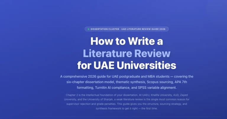 How to Write a Literature Review for UAE Universities featured image