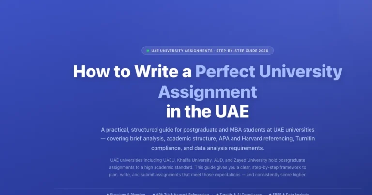 How to Write a Perfect University Assignment in the UAE (Step-by-Step Guide 2026) featured image