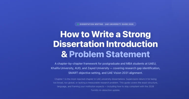 How to Write a Strong Dissertation Introduction & Problem Statement | UAE Guide 2026 featured image