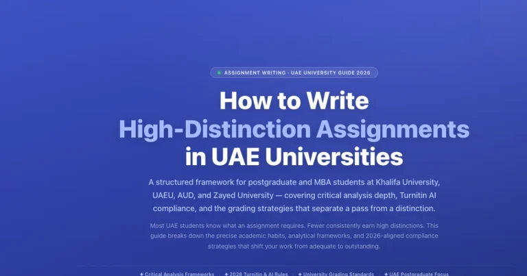 How to Write High-Distinction Assignments UAE 2026 featured image