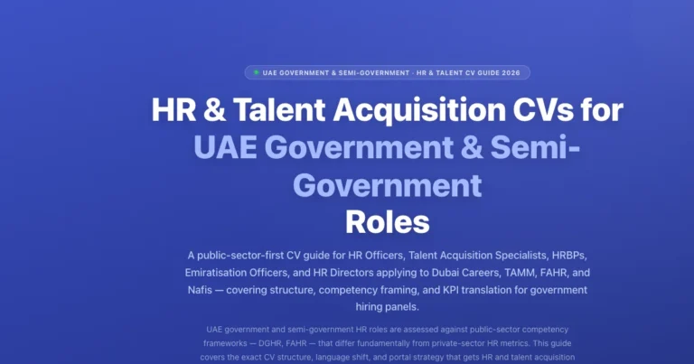 HR & Talent Acquisition CVs for UAE Government Roles featured image