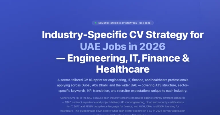 Industry-Specific CV Strategy for UAE Jobs: Engineering, IT, Finance & Healthcare (2026) featured image