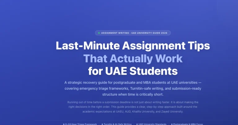 Last-Minute Assignment Tips That Work | UAE 2026 featured image